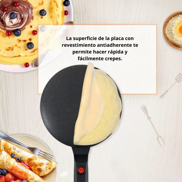 Maquina Eléctrica Para Crepes Panqueques Multiusos - Imagen 3