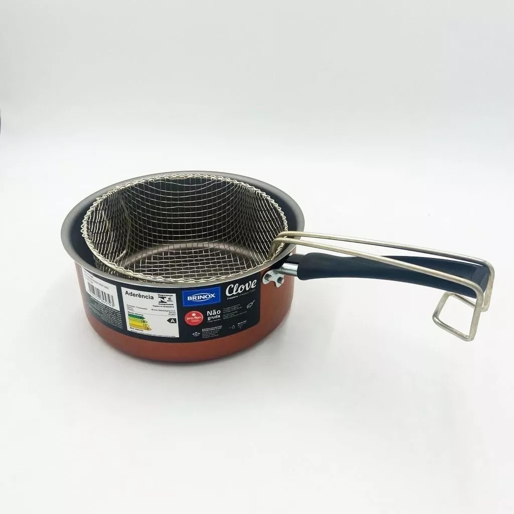 Olla Freidora Con Canasta de Aluminio Brinox