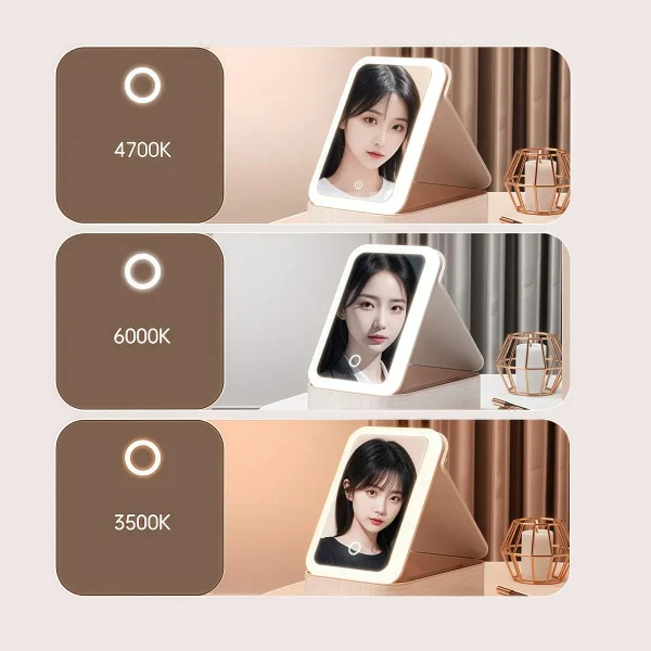 Estuche Maquillaje Portatil Espejo LED - Imagen 3