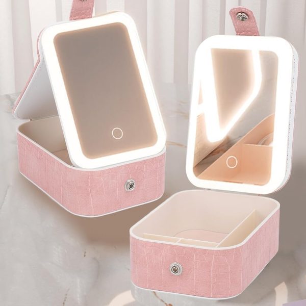 Estuche Maquillaje Portatil Espejo LED - Imagen 5